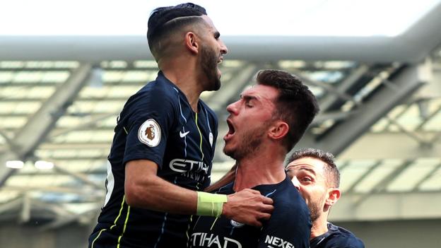 Brighton 1-4 Man City: Visitors come from behind to clinch title