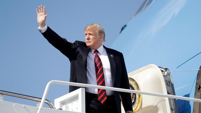 President Trump arrives at Joint Base Andrews