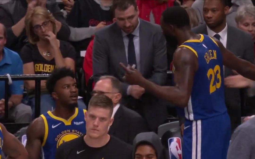 Draymond Green Mic’d Up During Jordan Bell’s Missed Dunk In Game 3 Was Amazing | WCF – Bleacher Report