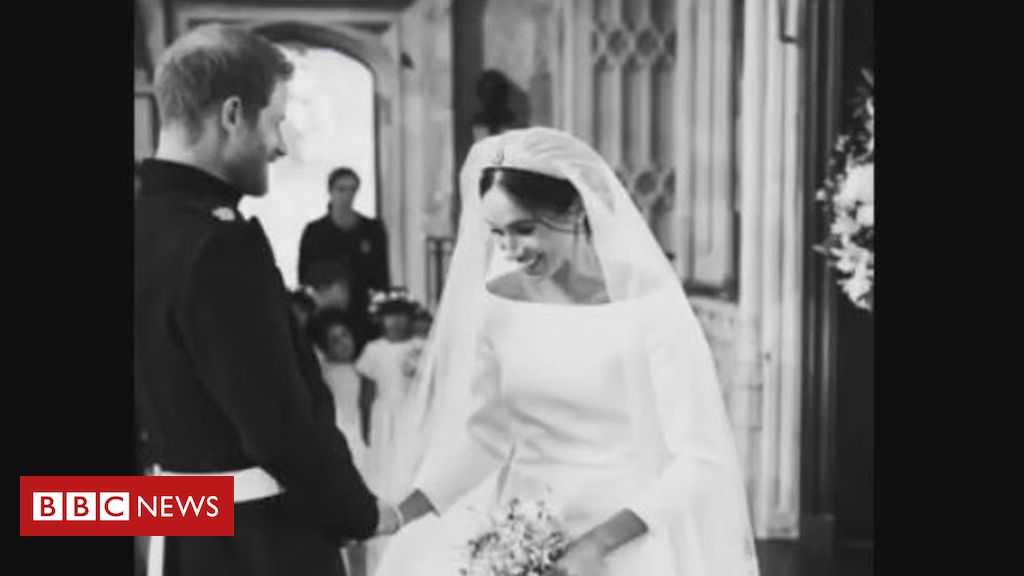 Harry and Meghan share unseen wedding snaps