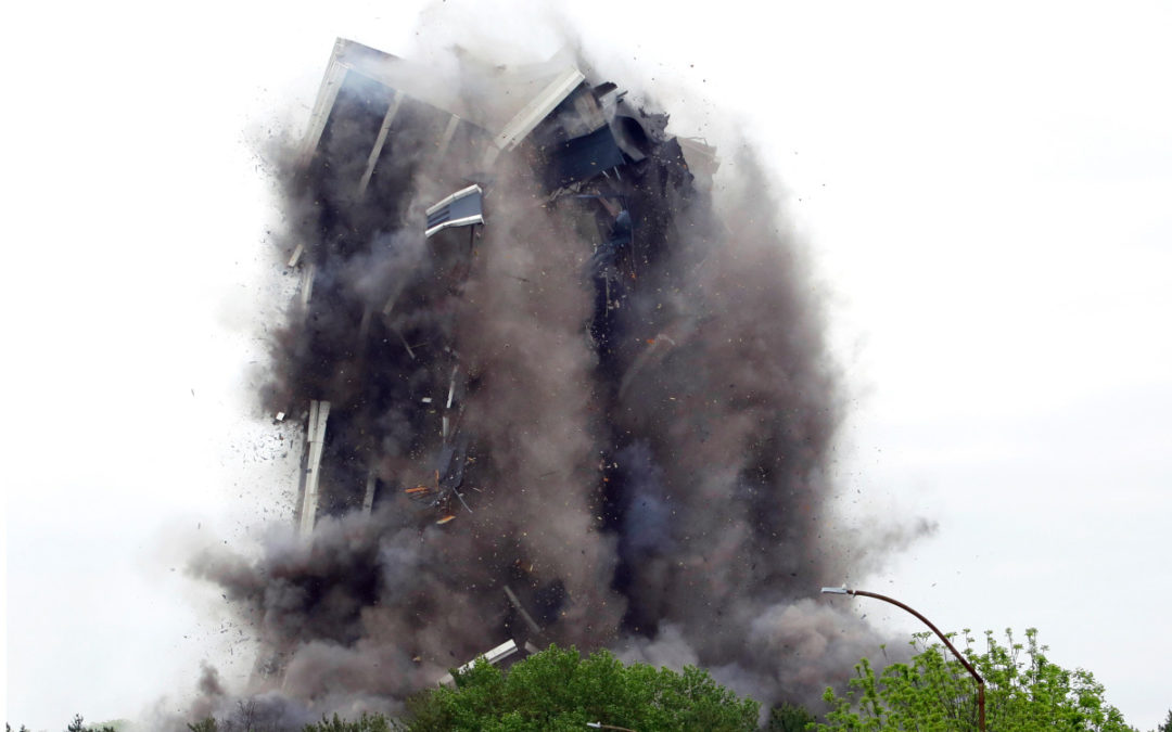 Shuttered steelmaker’s 21-story headquarters implodes – New York Post