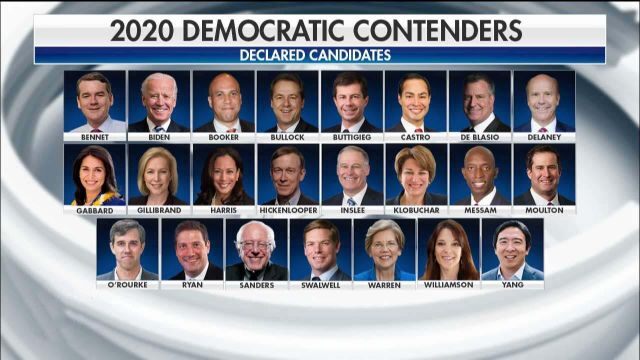 Crowded field of 2020 Democrats one month away from first presidential debates