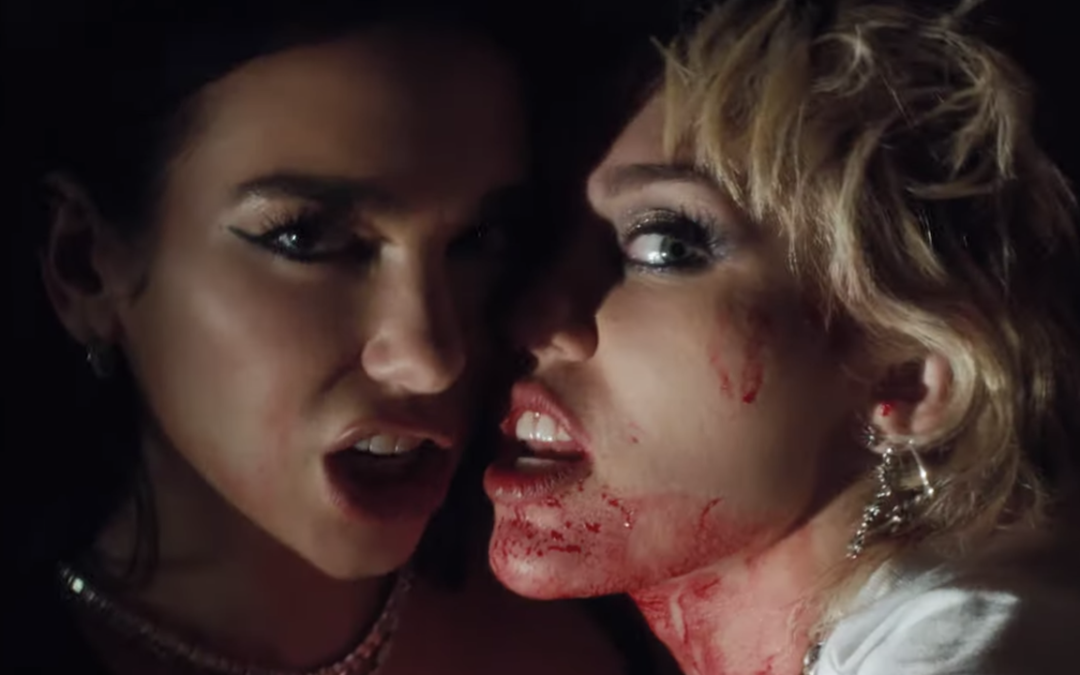 Miley, Dua Transform Into Rock 'n' Roll Vampires for 'PRISONER'...