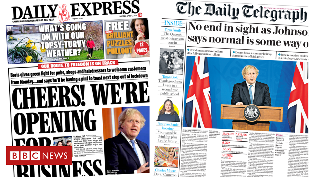 The Papers: 'Cheers' at roadmap