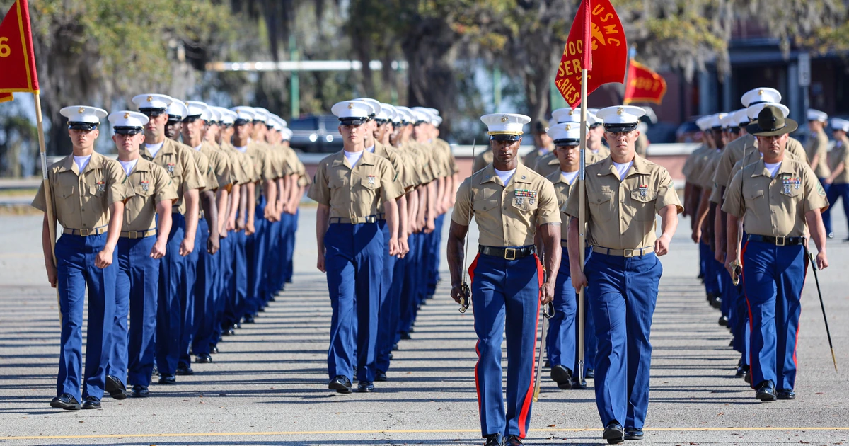 First male Marine recruits graduate from all-female boot camp...