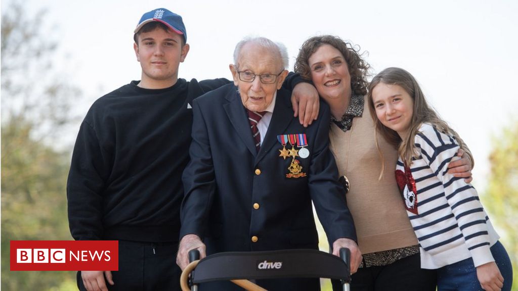 Capt Sir Tom 100: Family and celebrities embark on their own '100 challenge'