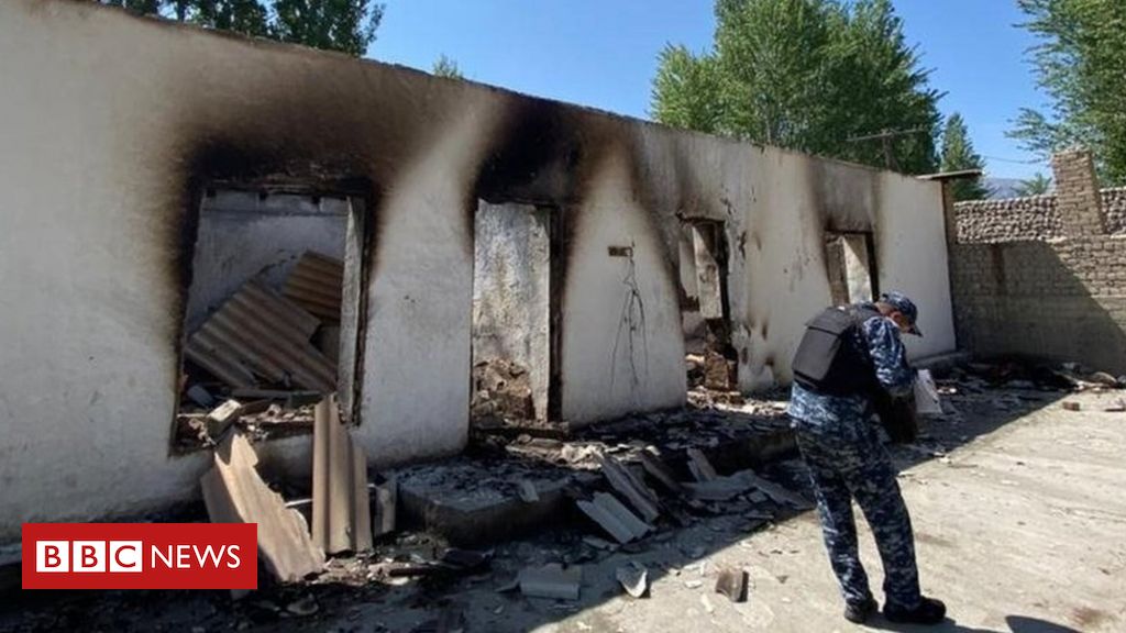 Kyrgyzstan-Tajikistan: Images of destruction after border clashes