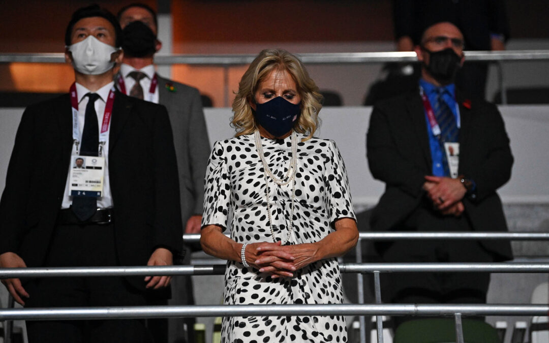 Jill Biden masks up with world leaders at Tokyo Olympics opening ceremony