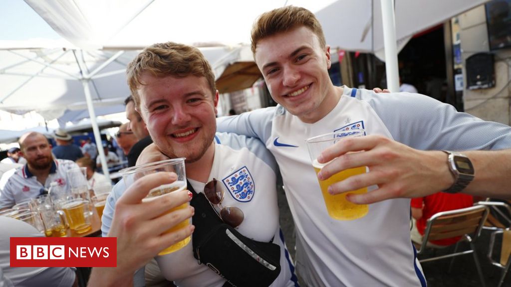 In pictures: Excited fans prepare for England v Ukraine in Rome