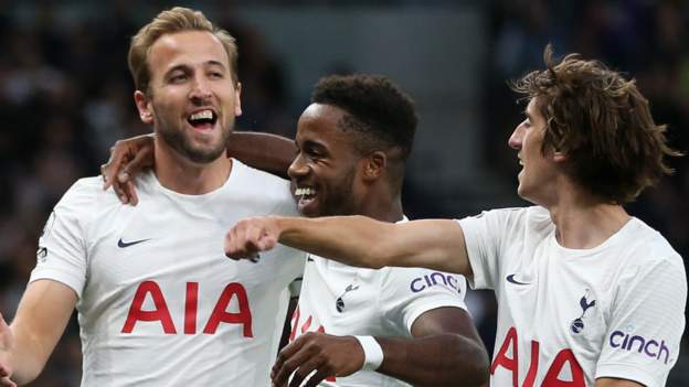'Committed' Kane scores twice to send Spurs into Europa Conference League group stage