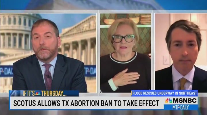 ‘My Heart Is Beating So Fast Right Now’: Claire McCaskill Slams Texas Law Forbidding Abortions After Heartbeat Detected