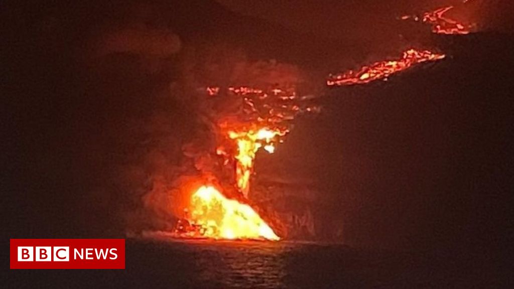 La Palma volcano: Toxic gas fears as lava reaches ocean