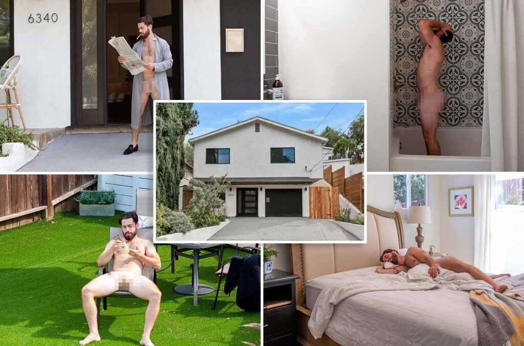 Realtor poses for full-frontal nude photos to promote LA listing...