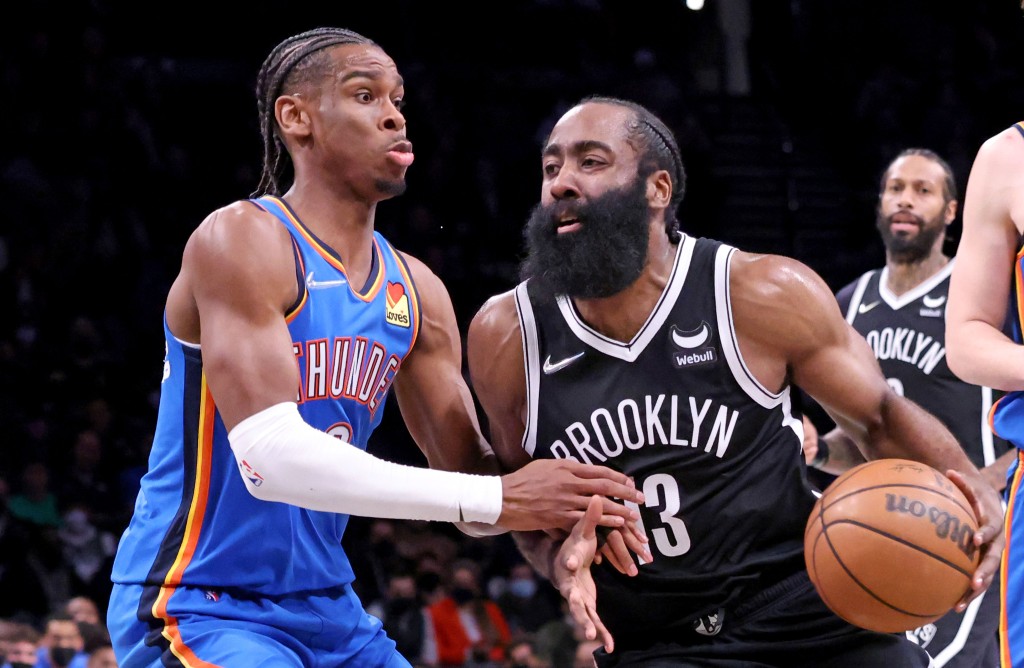 Nets, missing two stars, get blown out by Thunder