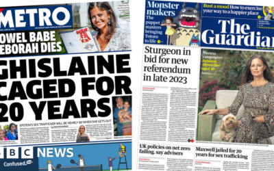 The Papers: ‘Ghislaine caged’ and ‘Sturgeon’s referendum bid’