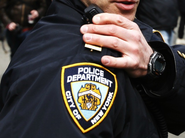 PHOTO: NYPD Veteran in 'Let's Go, Brandon' Shirt Flips Off Department as He Retires