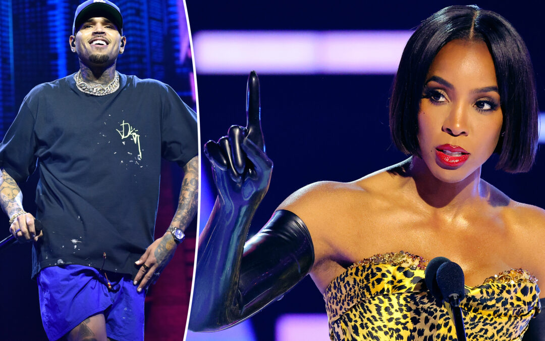 Kelly Rowland tells AMAs crowd to ‘chill out’ after Chris Brown win gets booed