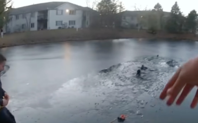 WATCH: Officers Rescue Boy, Woman from Freezing Pond: ‘They Acted Without Hesitation’