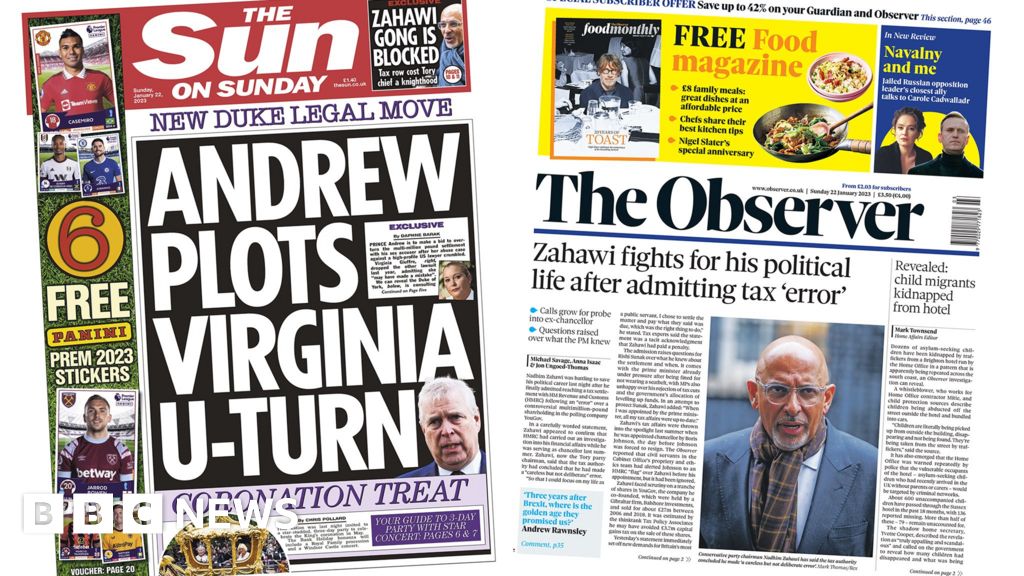 The Papers: King's 'coronation treat' and Zahawi tax 'error'