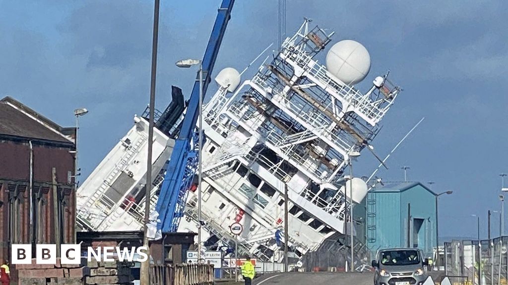Multiple injuries after ship tips over at Edinburgh dockyard