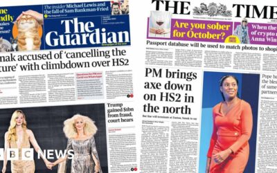 Newspaper headlines: ‘Tory rebellion’ as Sunak ‘brings axe down on HS2’
