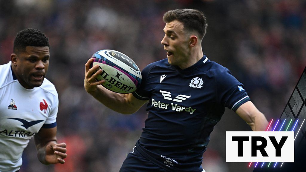 Six Nations 2024: Ben White finishes brilliant team move for Scotland opening try against France