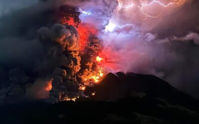 More than 11,000 evacuated in northern Indonesia as volcano erupts