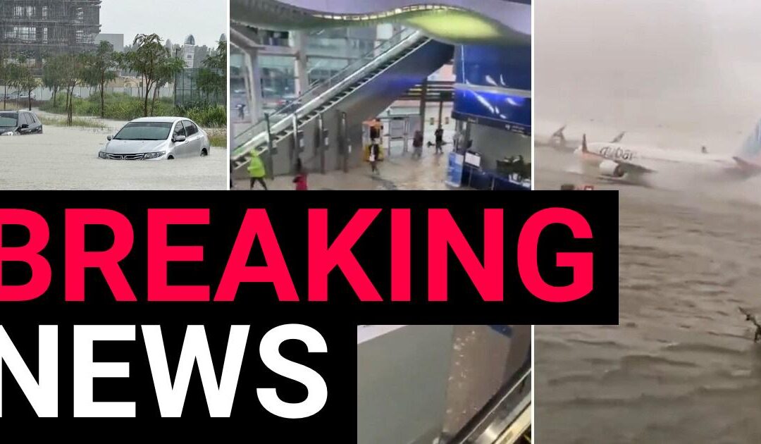 Dubai Airport underwater and flights suspended in intense storm...