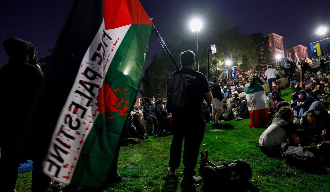 UCLA campus standoff as police order pro-Palestinian protesters to leave