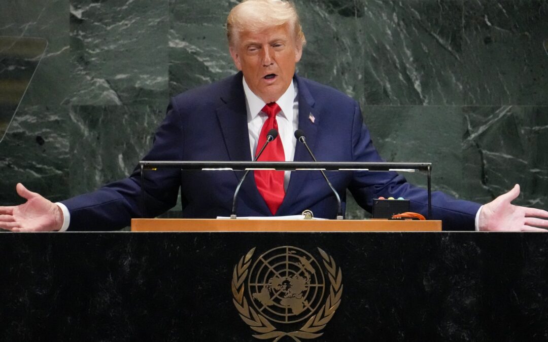 Trump calls for Gaza war to stop ‘immediately’ in UNGA speech