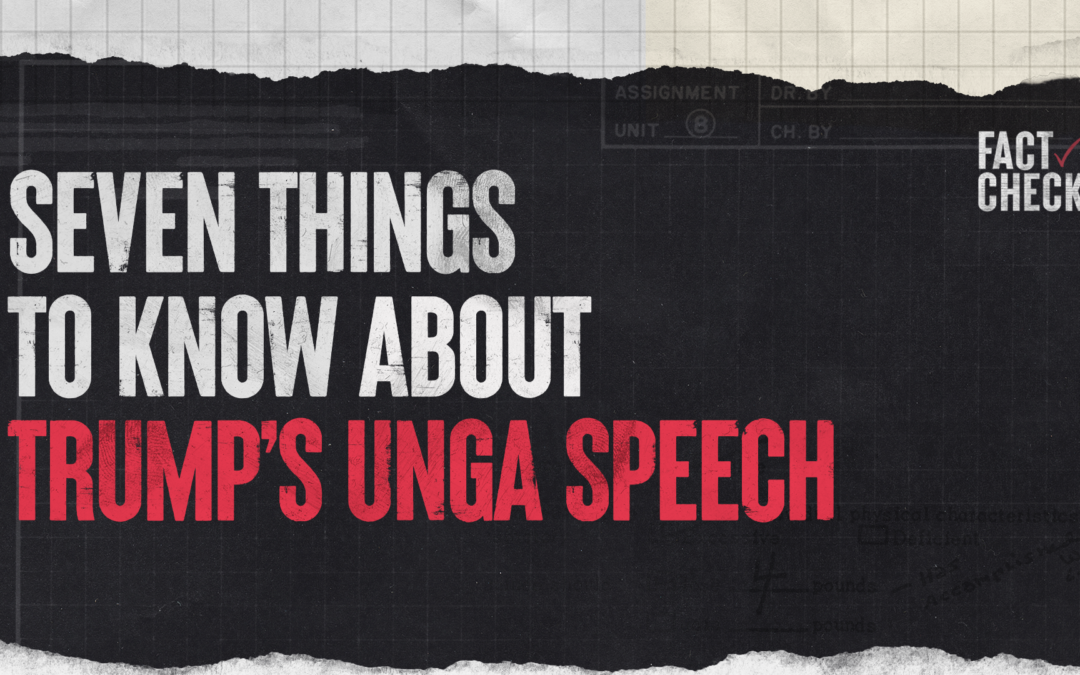 Seven things to know about Trump’s UNGA speech
