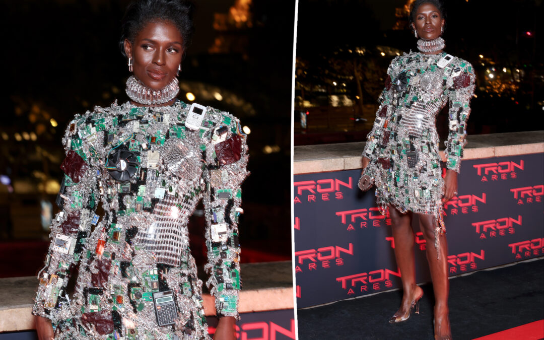 Jodie Turner-Smith wears actual computer parts to ‘Tron: Ares’ premiere