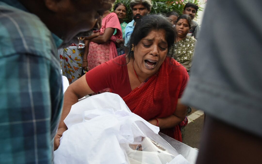 Crowd crush at political rally in southern India kills 39 people