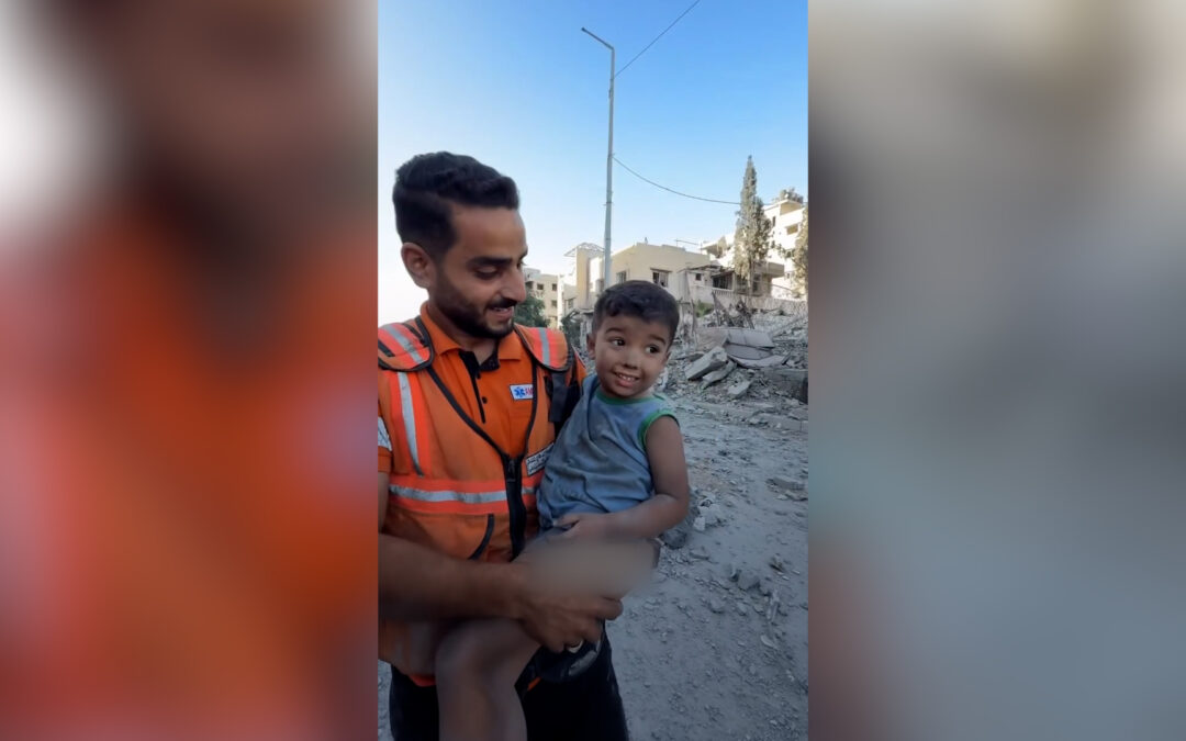 Palestinian boy says ‘I’m okay’ after rescue from Gaza rubble