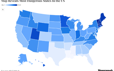 Map Reveals Most Dangerous States…