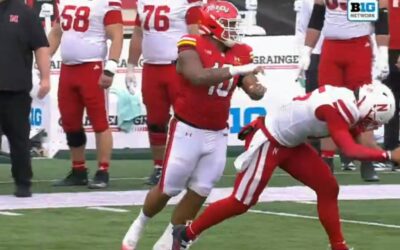 Fans fume after Maryland’s Cam Rice levels limping Nebraska QB Dylan Raiola