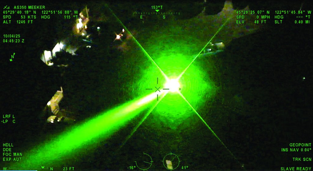 Oregon man charged with shining green laser at CBP helicopter in Portland as anti-ICE protests rage on