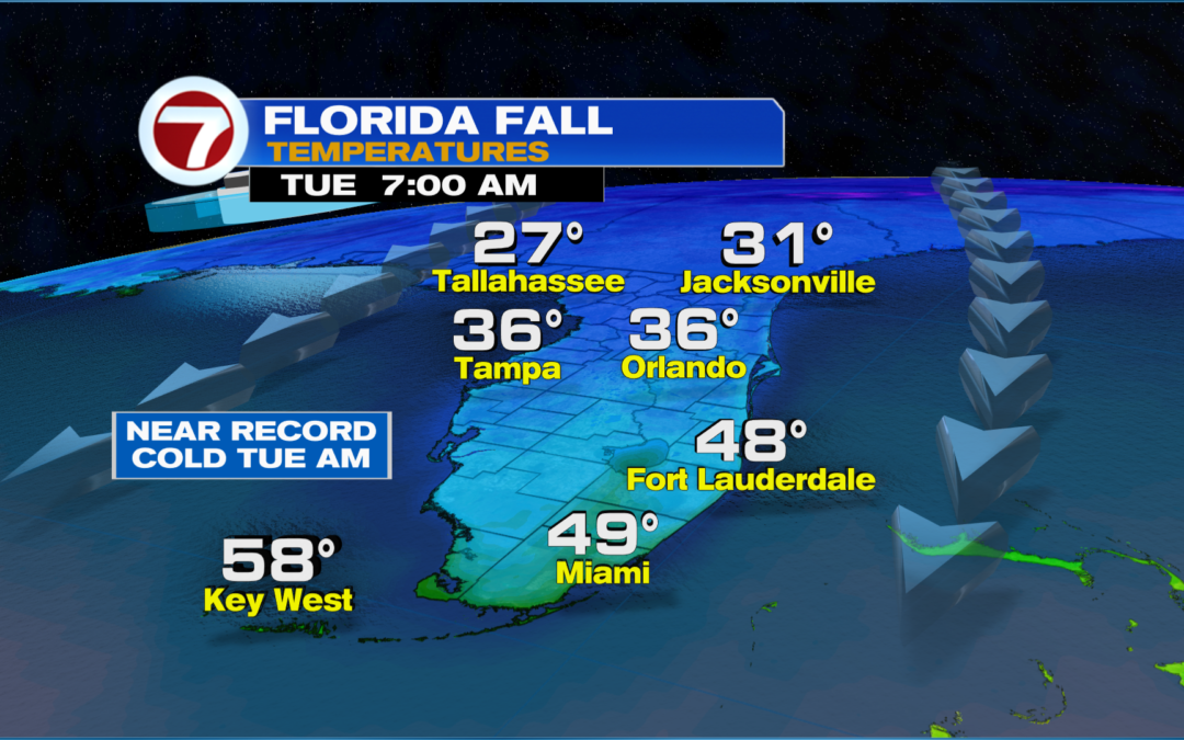 RECORD COLD SET FOR MIAMI... DEVELOPING...