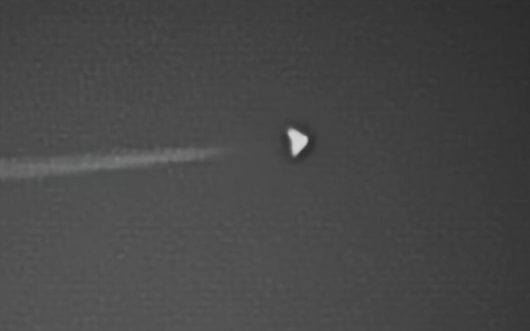 Mysterious 'Dorito-shaped' aircraft spotted flying at night over Area 51...
