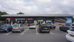 Eight-year-old among three injured after car crashes at M4 service station