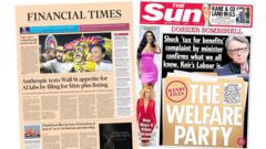 The Papers:  'Mandelson files lay bare frustration' and 'The welfare party'