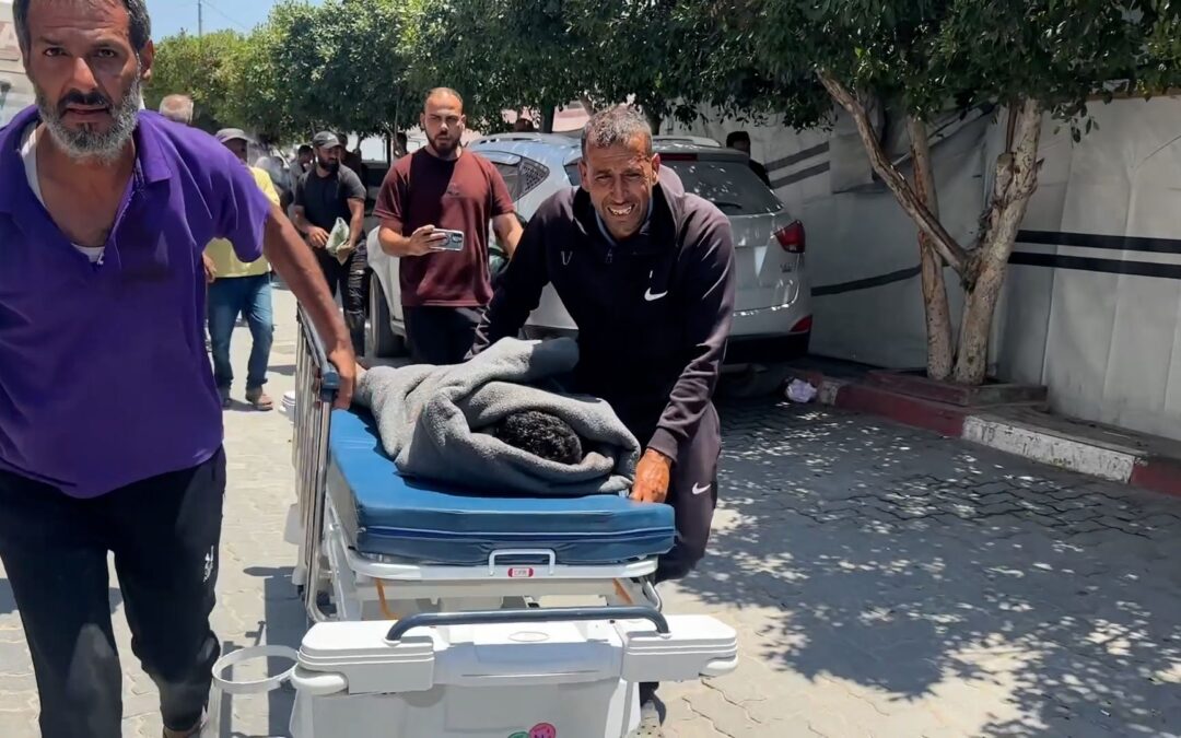 Palestinian boy amongst dead in Israeli strike on displaced tent in Gaza