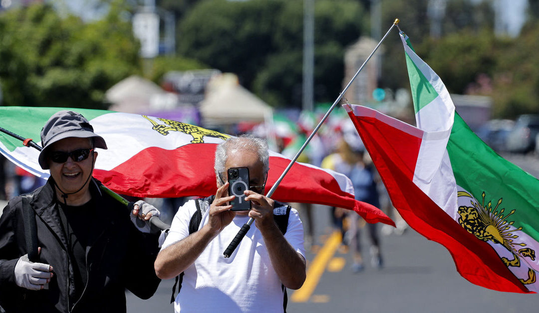 Iranian Americans protest Iran government ahead of World Cup match in LA