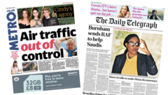 The Papers:  'Air traffic out of control' and 'RAF to help Saudis'