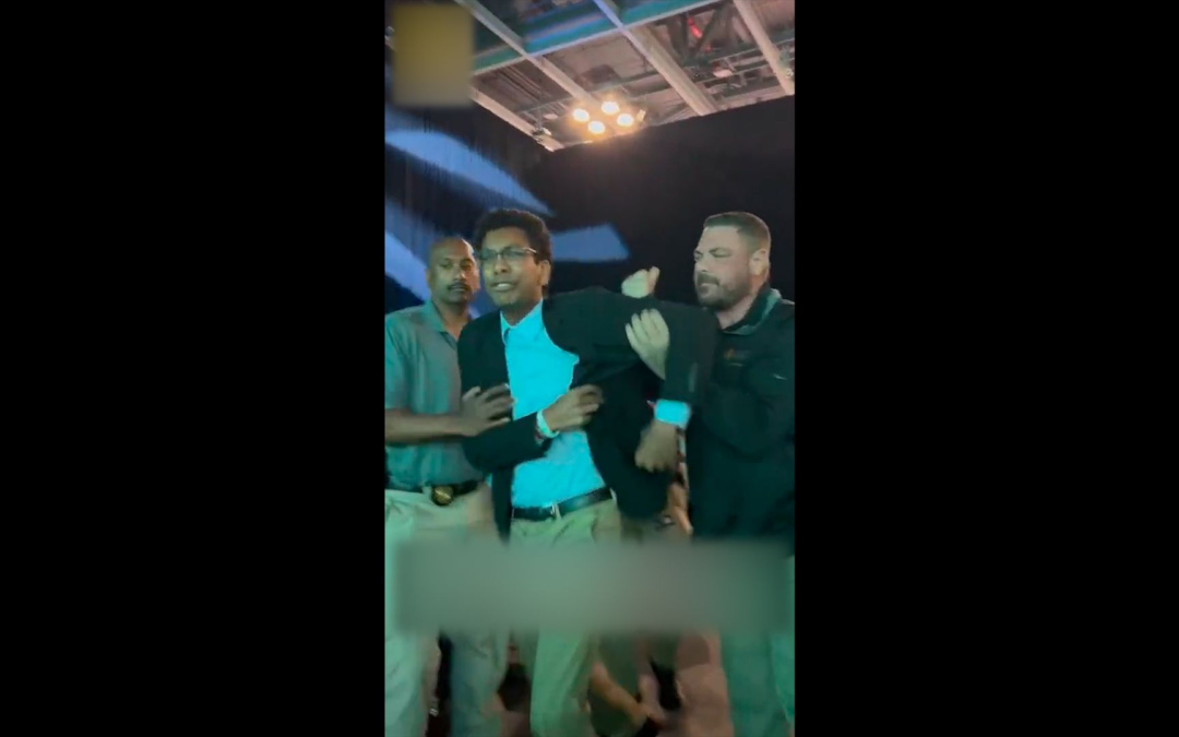 Student protesters disrupt NVIDIA AI climate panel