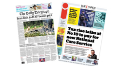 The Papers: 'Iran link to RAF bomb plot' and 'Tax rise talks at No 10'