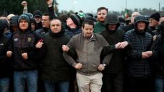 Protesters disperse after blocking contentious Orange Order parade